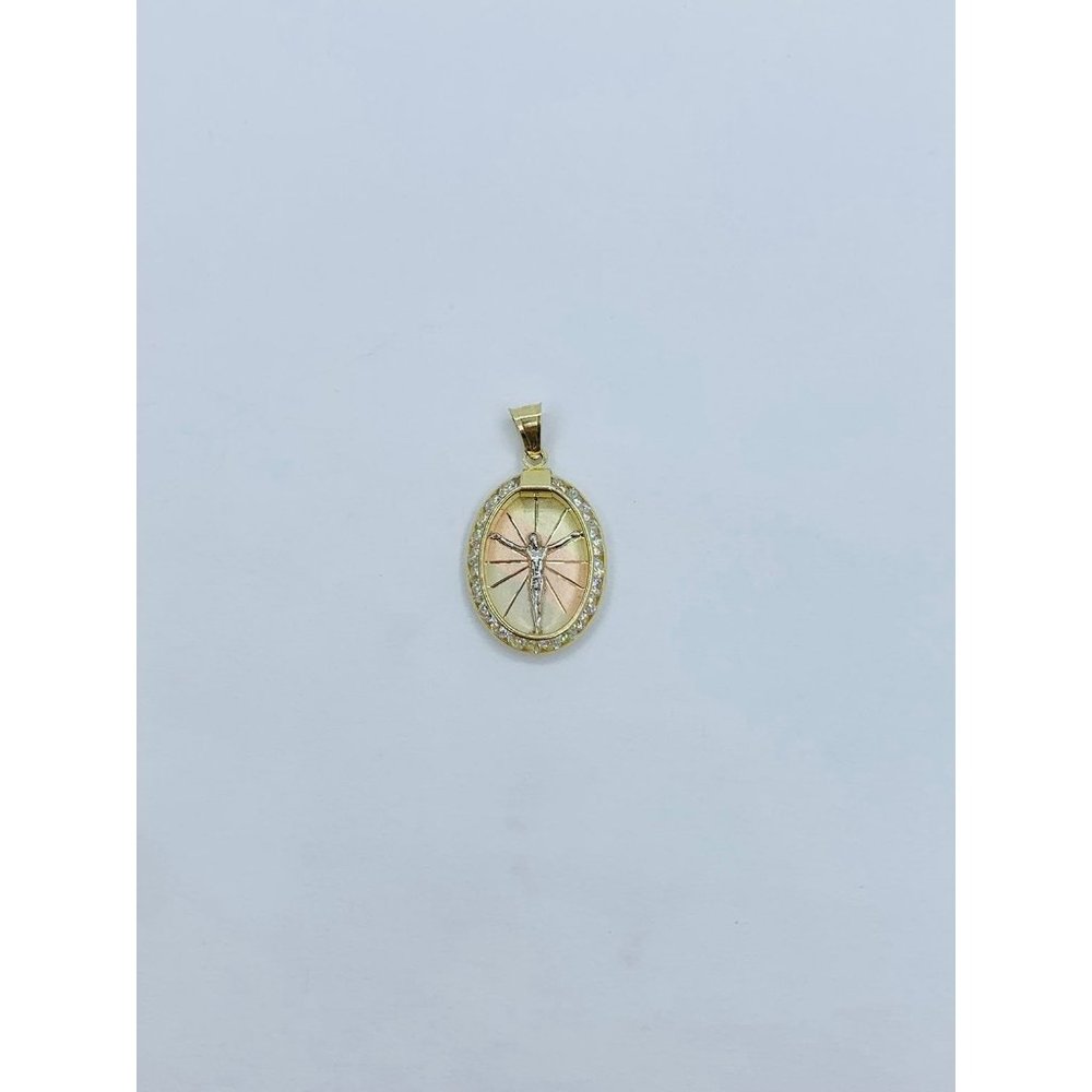 10k gold pendant jesus cross